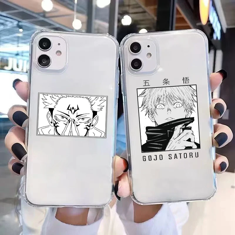

Jujutsu Kaisen Anime Phone Cases For iPhone 12 11 Pro MAX 6S 7 8 Plus XS MAX 12 13 Mini X XR SE 2020 Trend Fundas Transparent