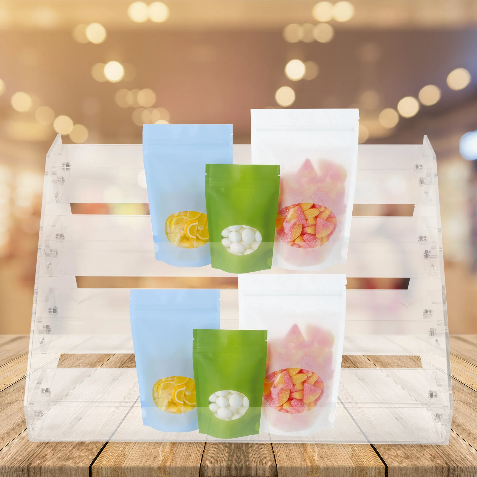 

Clear Acrylic Shelves Display Stand Showing Holder Rack 31x22cm White