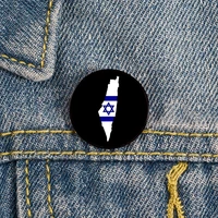 israel map printed hard pin custom funny brooches shirt lapel bag cute badge cartoon enamel pins for lover girl friends