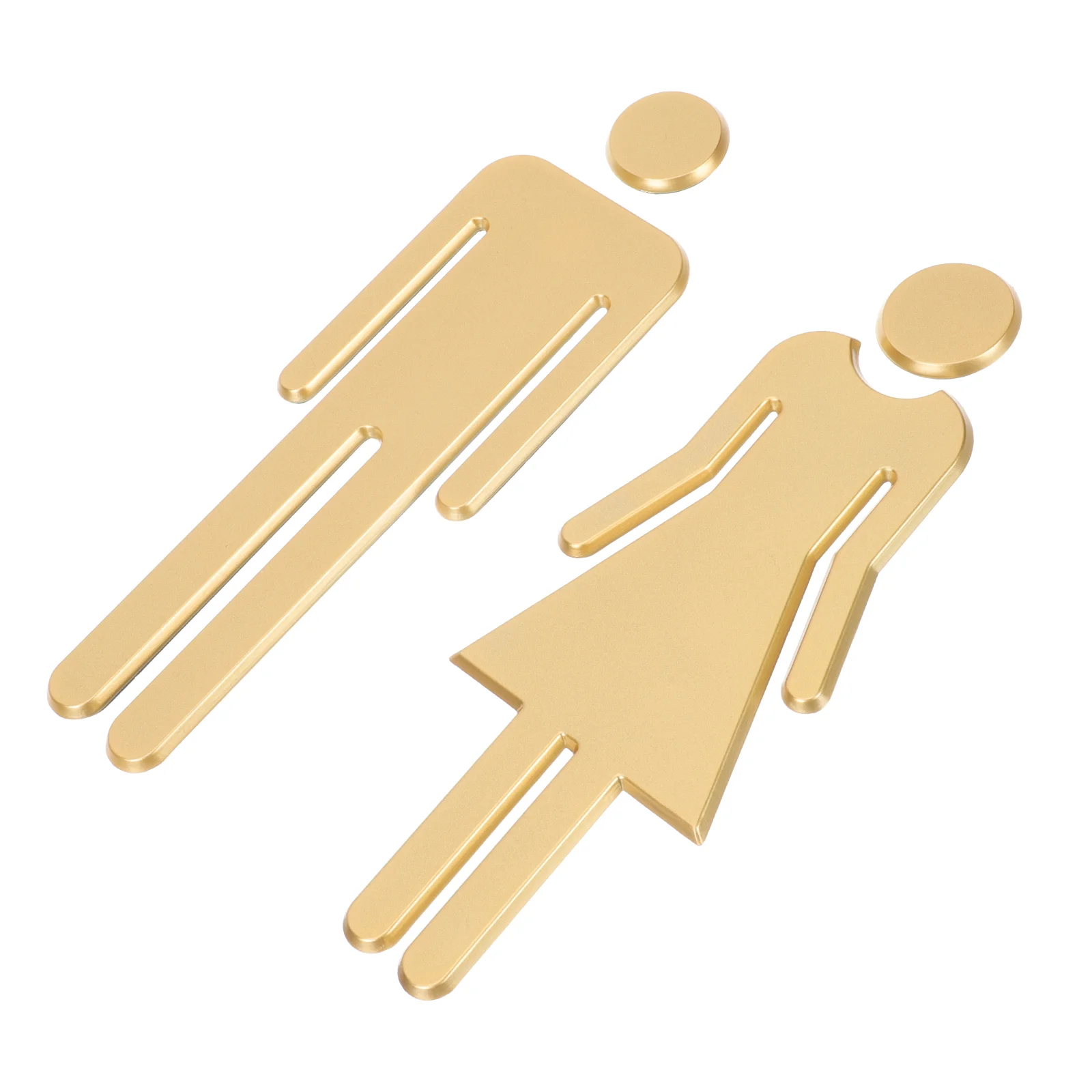 

Sign Bathroom Restroom Signs Door Toilet Men Woman Gold Accessories Washroom Symbol Women Man Sticker Identification Decor