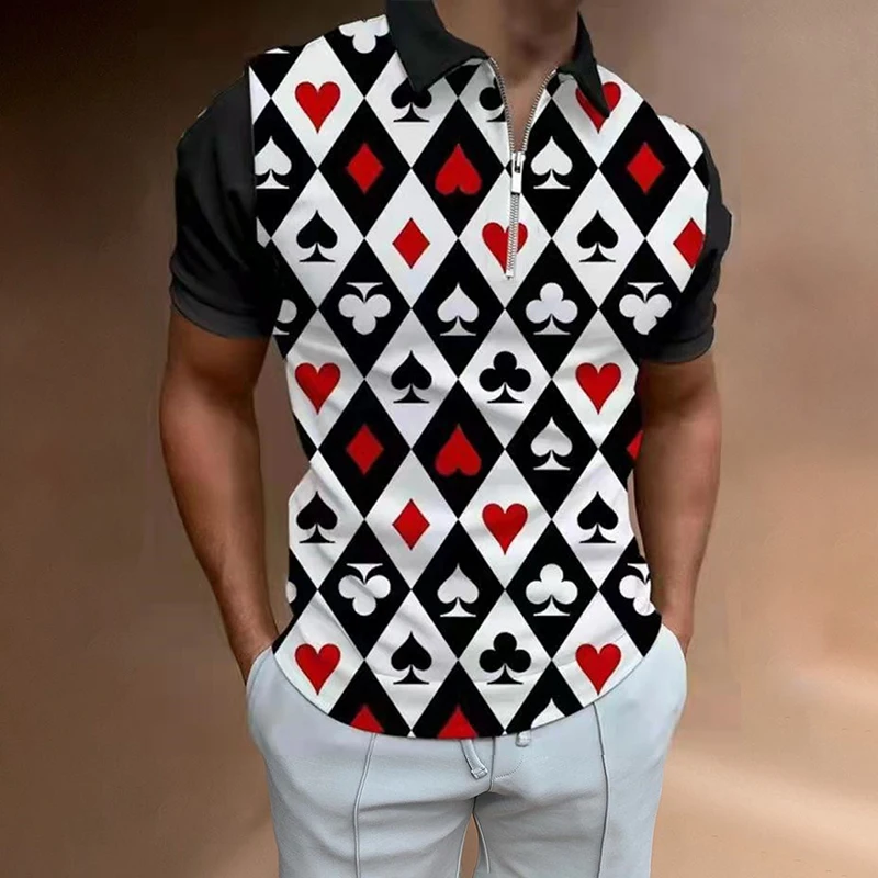 Летняя винтажная мужская рубашка-поло цветные рубашки-поло с вышивкой и надписью
