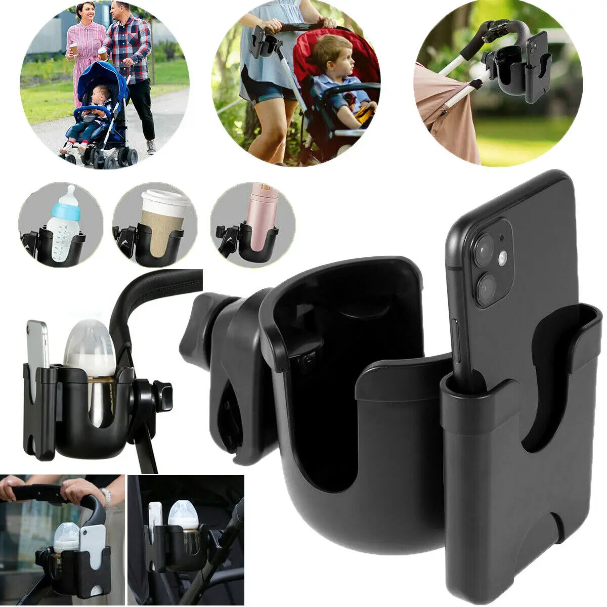 

Universal Drink Bottle Stroller Cup Holder Bike Bag Baby Pram Water Coffee Baby Stroller Accessories Cup Holder Milk Bottle Cart
