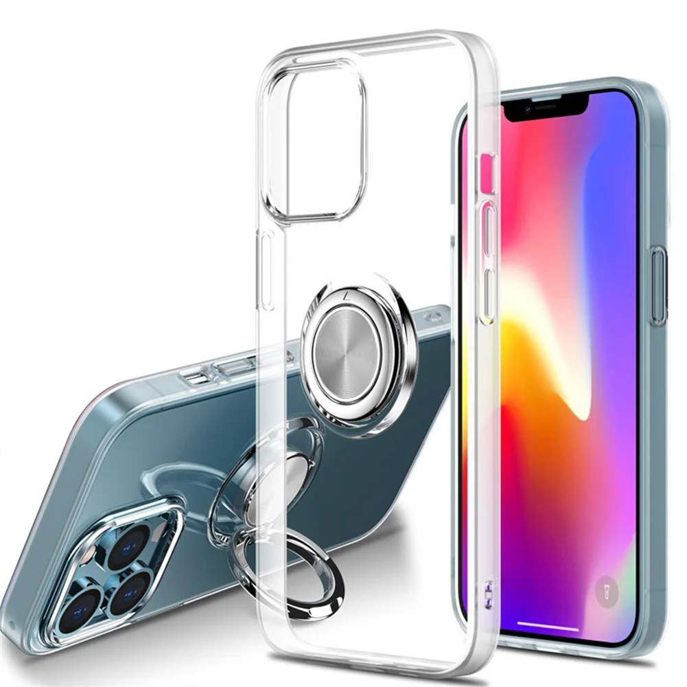

Magnet Phone Cases for iPhone 13 12 11 Pro Max mini Shockproof Cover for iPhone X XS Max XR 6s 7 7s 8 Plus Case With Ring Holder
