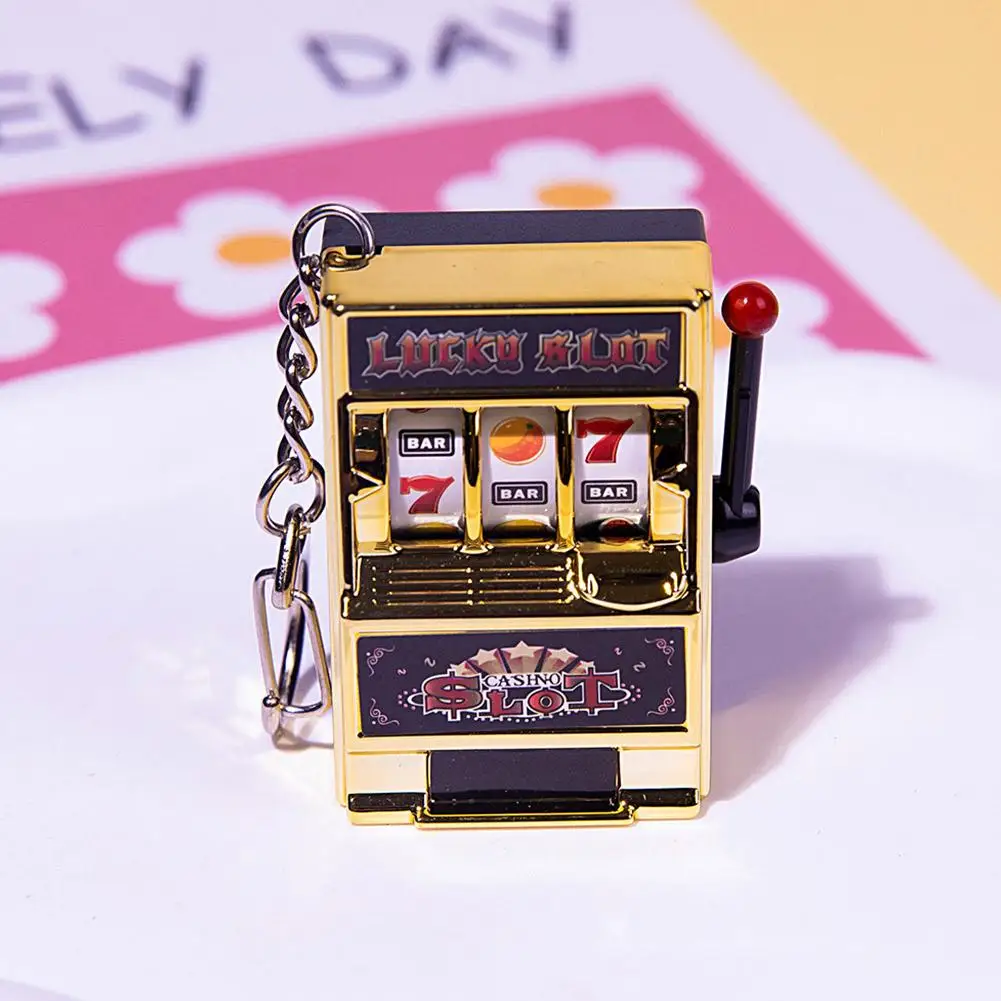 Портативный счастливый Джекпот винтажный брелок с фруктовым слотом сумки