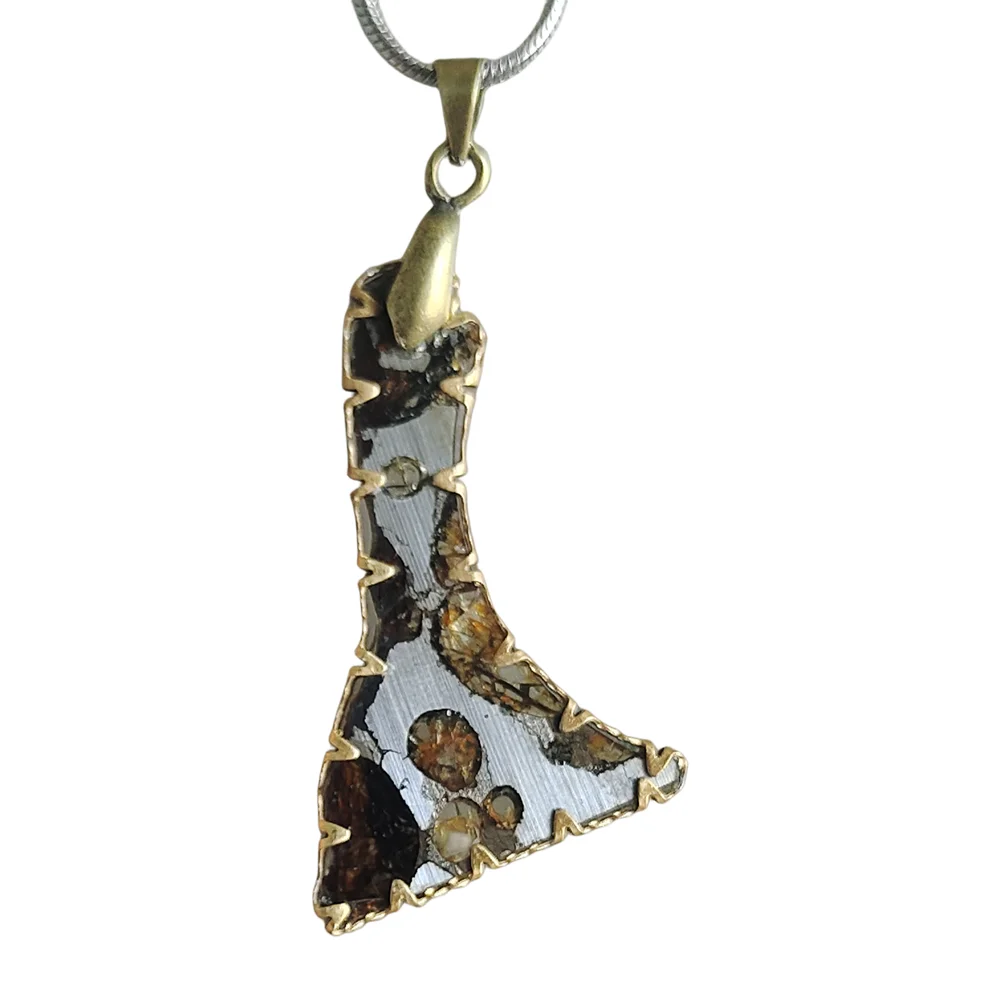 

Brenham, оливковая фотография, натуральный метеорит, коллекция ювелирных изделий-TB146