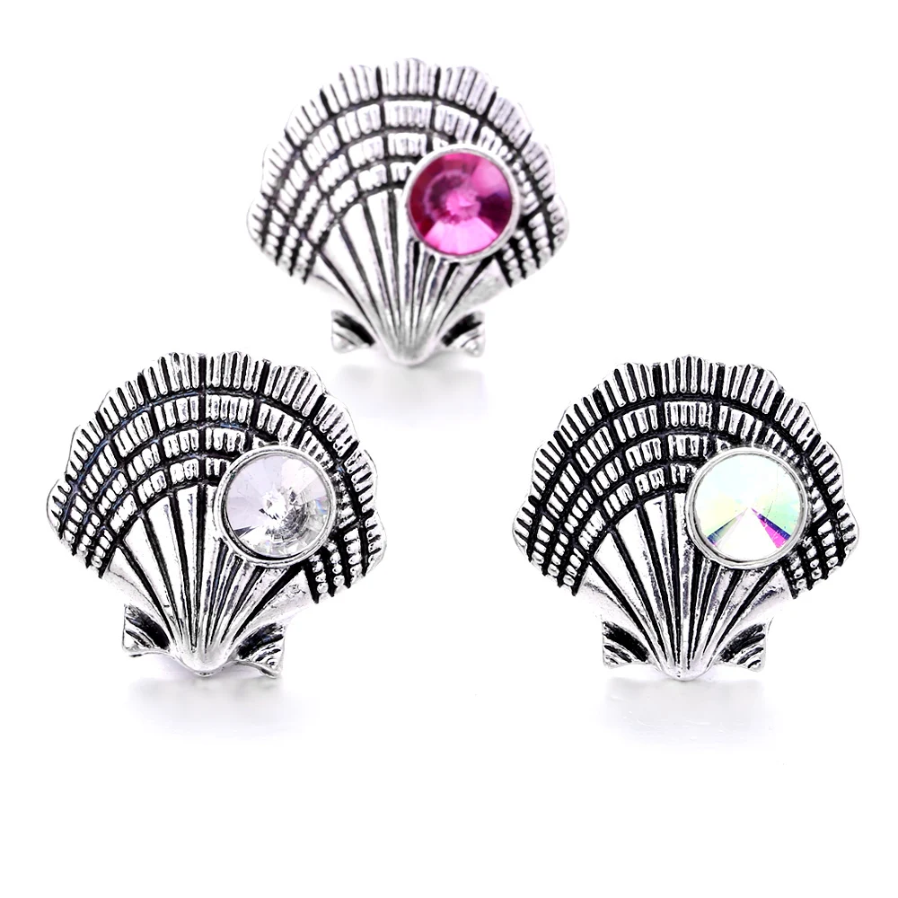 

New Snap Jewelry DIY Charms 10Pcs/Lot Metal Crystal Rhinestone Gemelos Accessories Fit 18mm Snap Button Bracelet Necklace B331