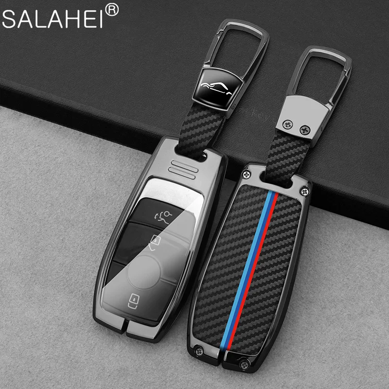 

Car Key Case Cover Shell Fob For Mercedes Benz A B C E S Class W204 W205 W212 W213 W176 GLC CLA AMG W177 Accessories Keychain