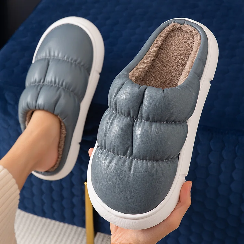 

Non-slip Home Slippers Winter Warm Women Indoor Cotton Men Non-slips Ladies Soft Slippers V13840