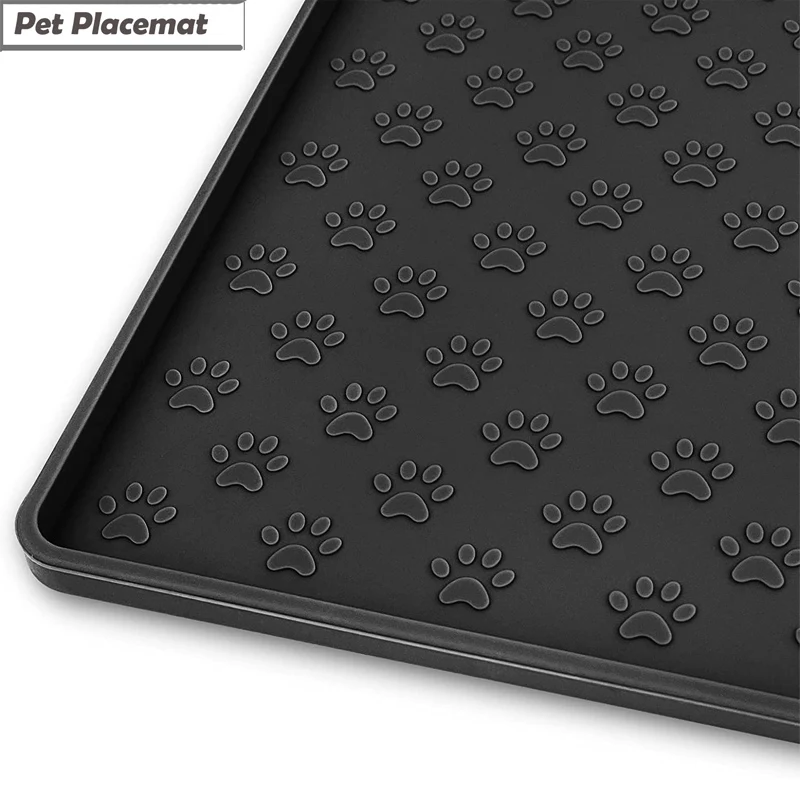 

Silicone Pet Placemat for Dog and Cat, Mat for Prevent Food and Water Overflow Easy Clean Suitable for Small Medium and Big Pet