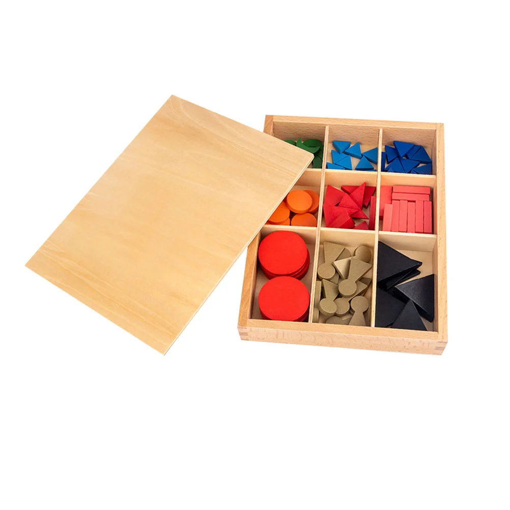 

Montessori Teaching Aids Cognitive Plaything Shape Color Learning Toy Wooden Symbol Board