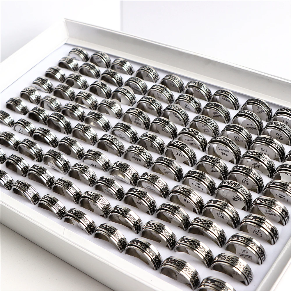 Кольцо-Спиннер из нержавеющей стали 20/30/36/50/100 шт./лот