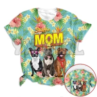 2022 summer fashion men t shirt staffie mom tropical 3d all over printed t shirts funny dog tee tops shirts unisex tshirt