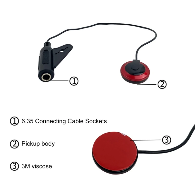 Самоклеящийся микрофонный звукосниматель 6 35 мм для гитары скрипки банджо