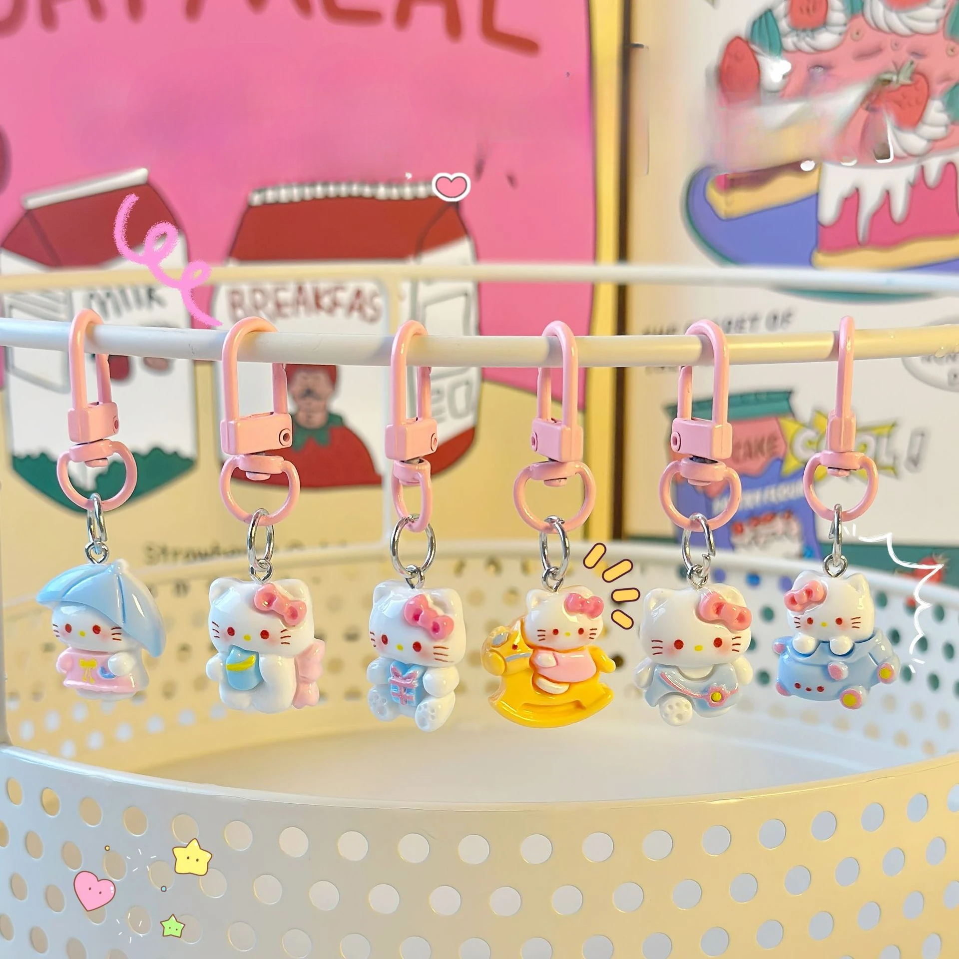 MINISO Kawaii Kuromi Doll KT Cat Брелок Мультфильм Аниме My Melody Автомобильный Cinnamoroll Рюкзак Y2k