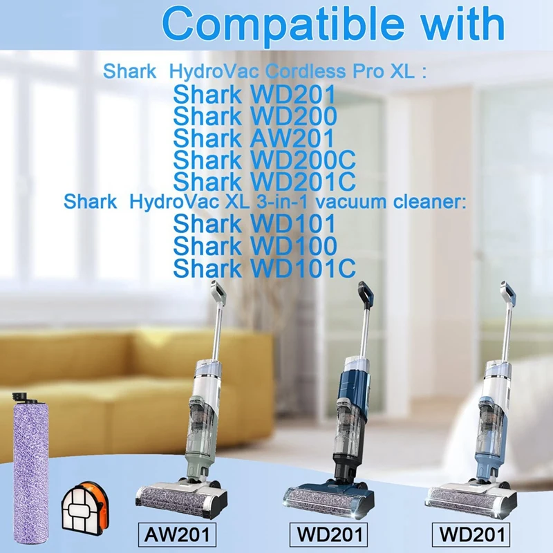 Набор щеток и фильтров для пылесоса Shark AW201 WD201 WD101 WD100 WD201C WD101C