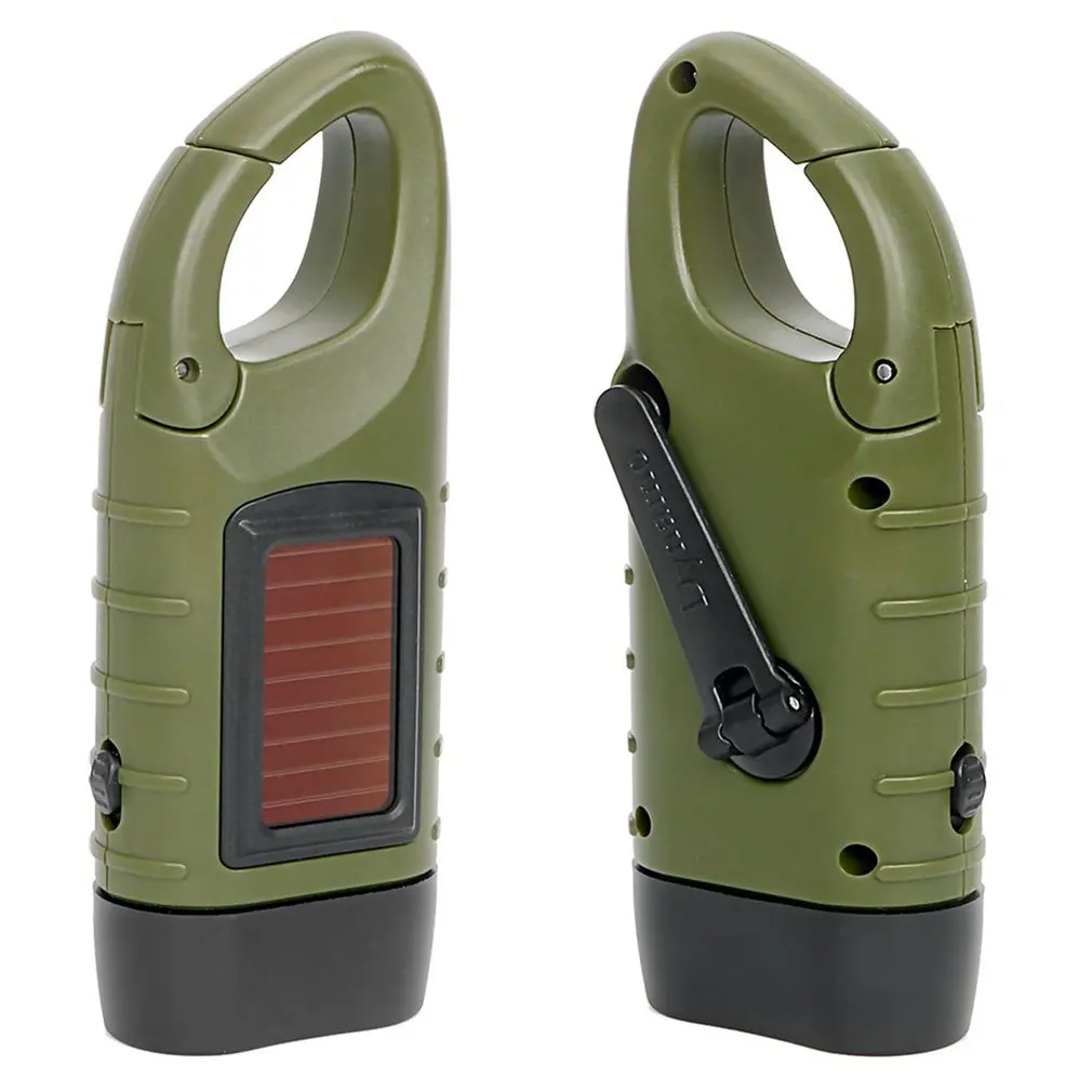 

Mini LED Torch Emergency Hand Crank Dynamo Solar Flashlight Outdoor Camping Hiking Camping Light Emergency Rechargeable Lamp