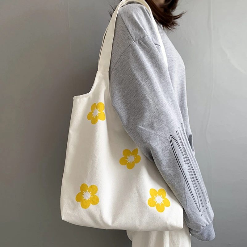 Large canvas bag Women Shopping Tote Simple Lady Shoulder Bag Big Capacity Handle Bag Students Books Bags