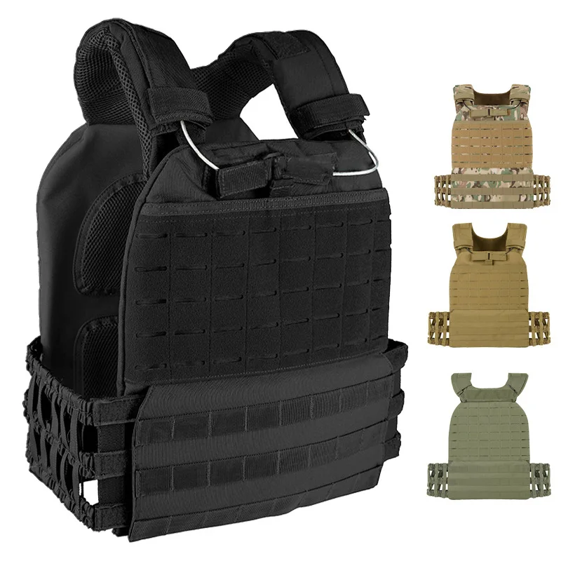 Military Tactical Molle Vest Combat Airsoft Paintball Body Armor Hunting Chest Rig Fitness Crossfit 2-4KG Weighted Plate Carrier
