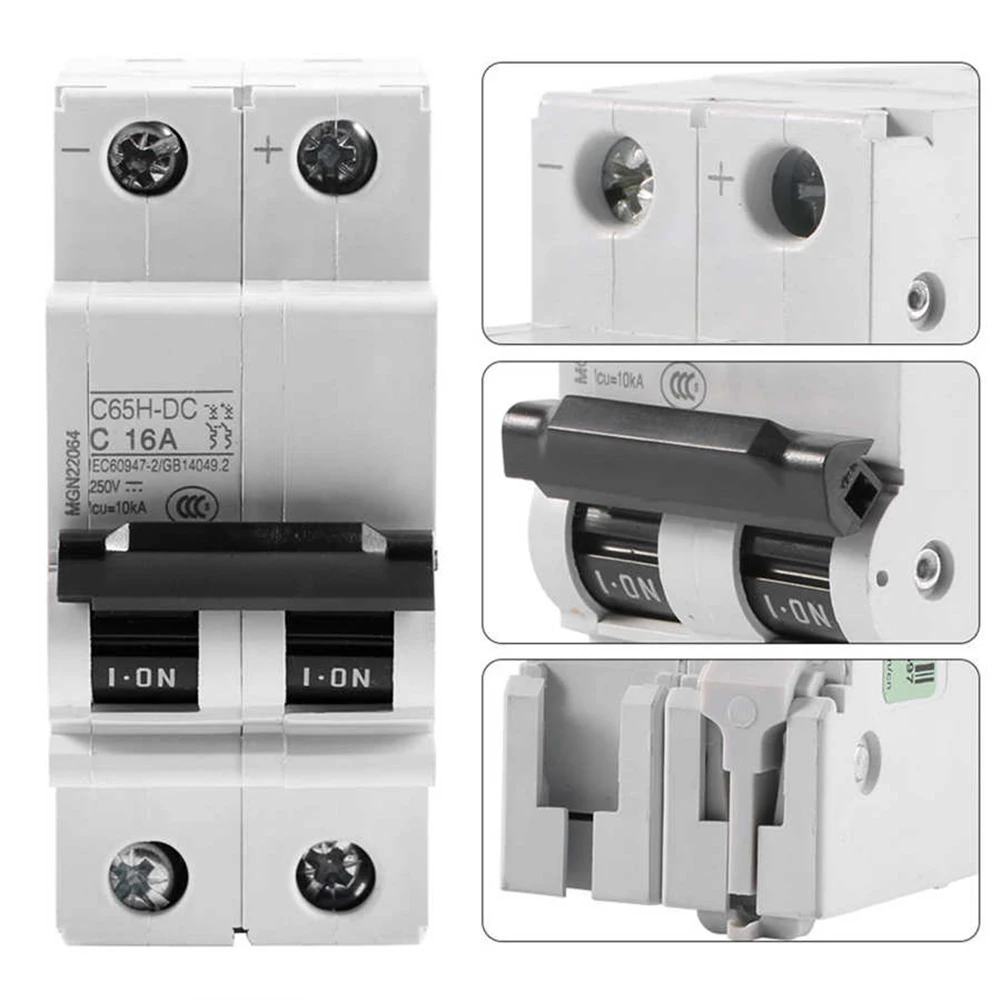 

2P DC 250V DC Miniature Circuit Breaker For Solar Panel Grid System Low Voltage 32A Solar Dc Air Switch Solar Energy Switch