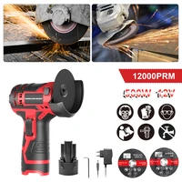 12v3 inch lithium battery angle electric grinder mini small household cutting disc hand tools sander mini rotary tool abrasive