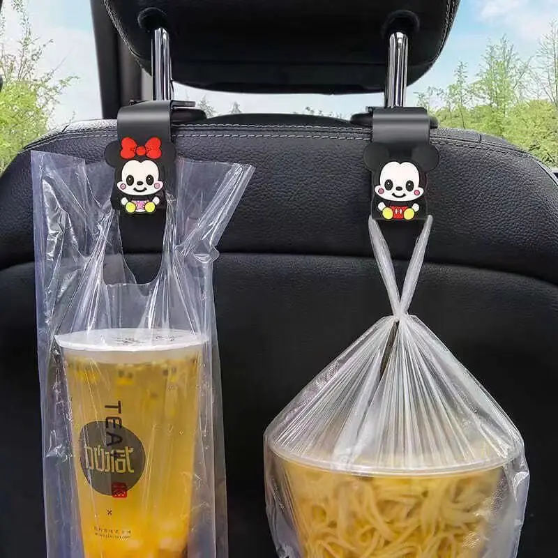 2 пары мультяшных креативных автомобильных крючков крючки для спинки заднего