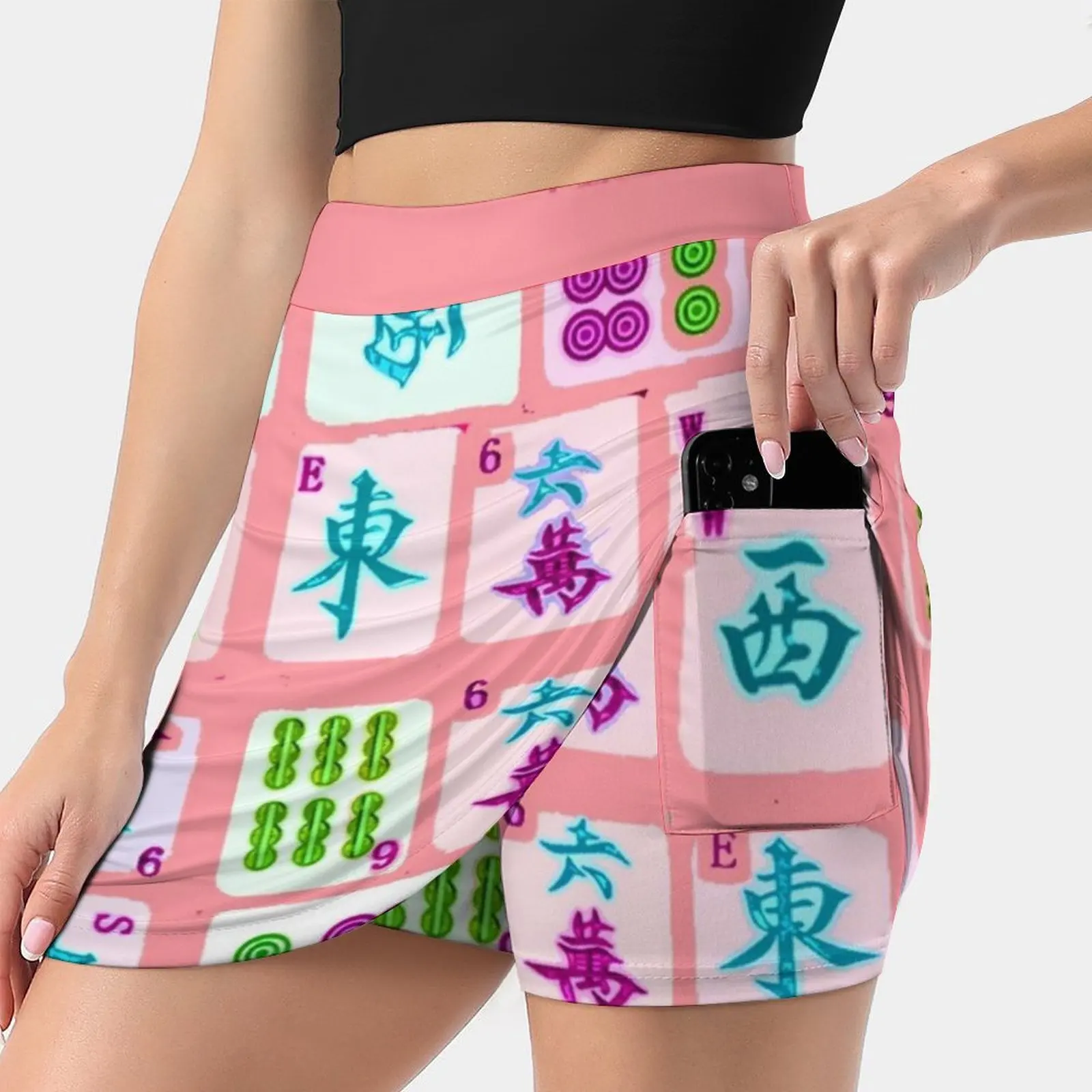 

Женская розовая юбка для игры в гольф, с карманами