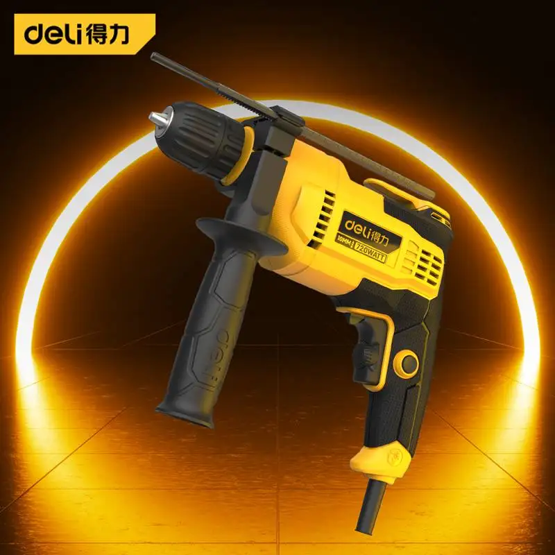 Deli 720 Вт электрическая ручная дрель с регулируемой скоростью
