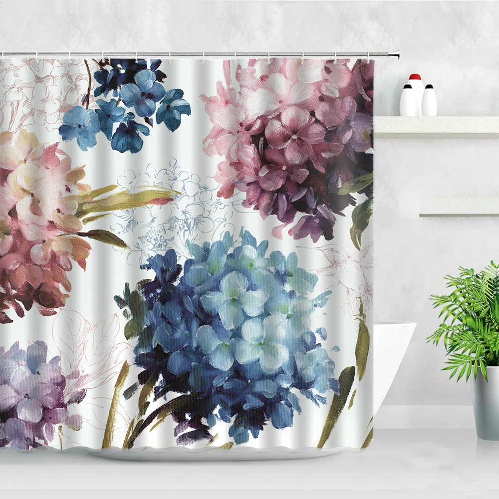 

Architecture Landscape Shower Curtain Bathroom Accessories Bathroom Waterproof Curtain with Hooks Home Decor Aesthetics