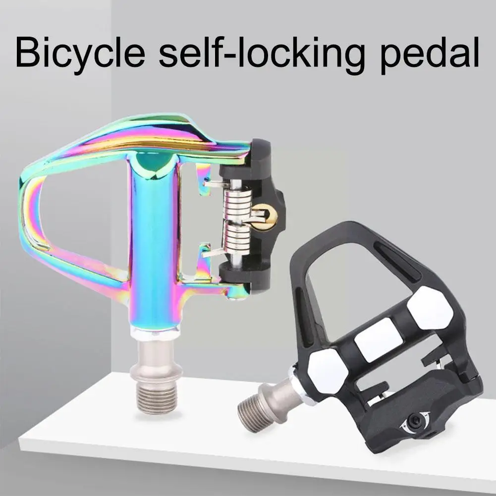 

Meroca Bicycle Pedal Race Track Locking Pedal Anti-skid Aluminum Accessory Road Nail Pedal Bike Ultra Light Spd U5f2