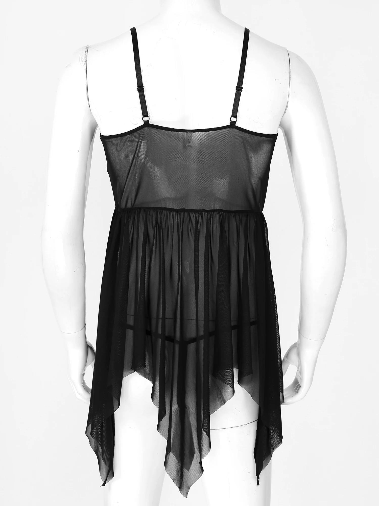 Мужское нижнее белье с цветочными кружевными чашками и V-образным вырезом ночная