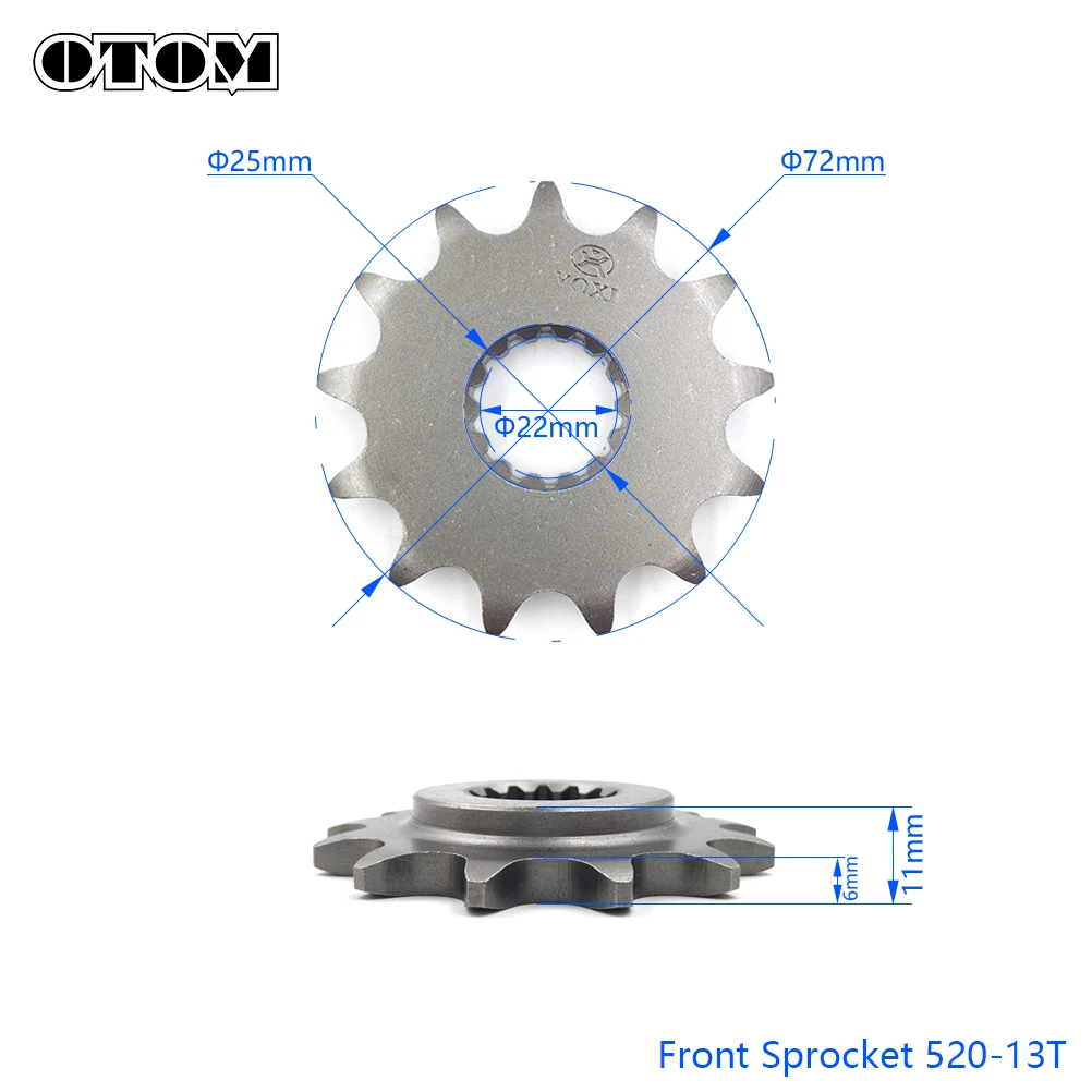 

Передняя Звездочка для мотоцикла OTOM 13/14T, цепное колесо 520 530 для двигателя ZONGSHEN NC450, аксессуары для питбайка, внедорожника, мотоцикла