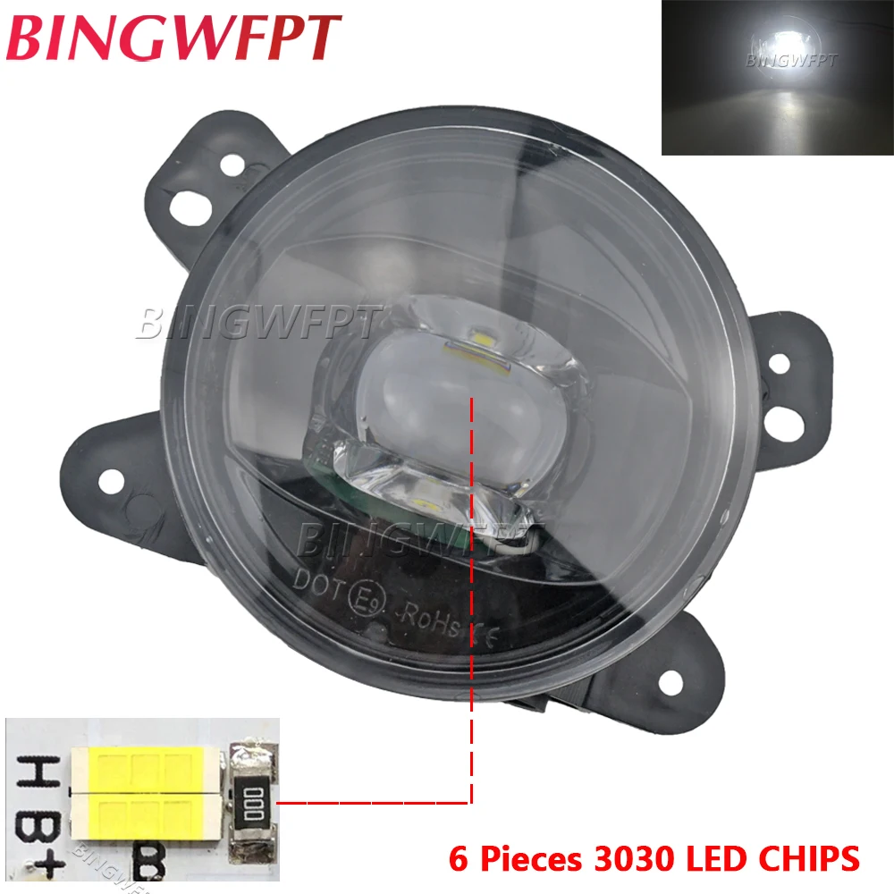 2 шт. передняя противотуманная фара для автомобиля 30 Вт 8000 лм 12 В