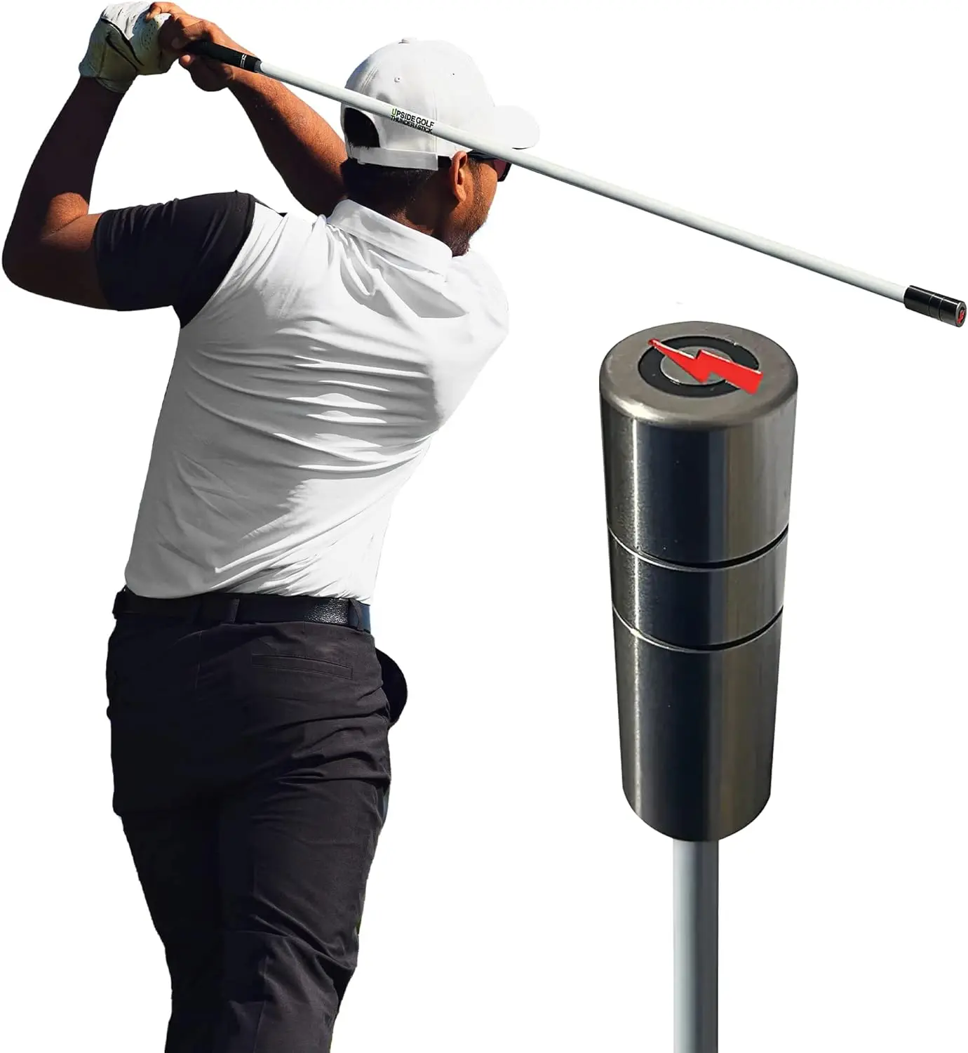 

Golf Swing Training Aid, 3 Adjustable Weights Included, Straight Stick Golf Grip Trainer, for Improving Rhythm, Flexibility, Bal