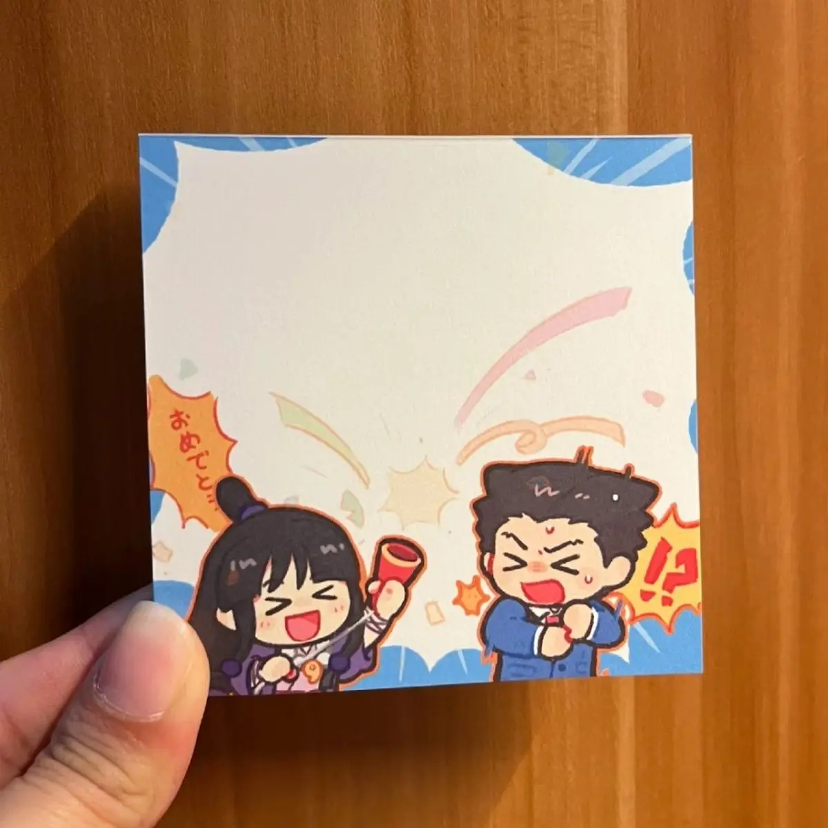 Gyakuten Saiban Sticky Notes Naruhodou Ryuichi Memo Pad Mitsurugi Reiji Leave Message Ace Attorney Аниме Товары Стационарный
