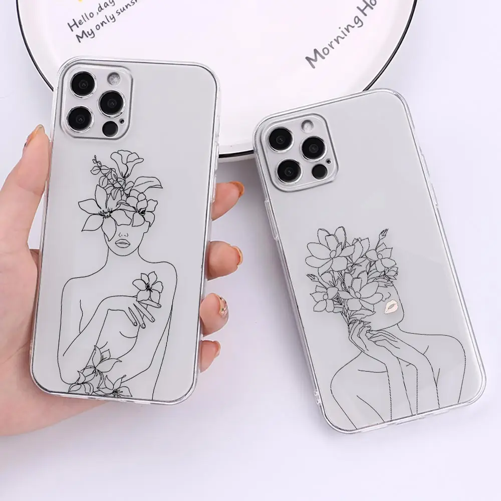 

Прозрачный чехол для Apple iPhone 14 13 12 11 Pro Max 7 8 X XS XR SE 2020 2021 Plus