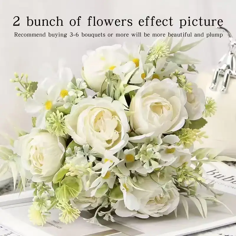 

Искусственные розы и пионы, набор из 2 штук