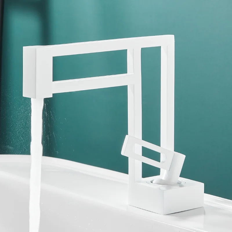 

Bathroom Basin White Faucet Faucet Sink Faucet Personality Creative Basin Bathroom Craft
