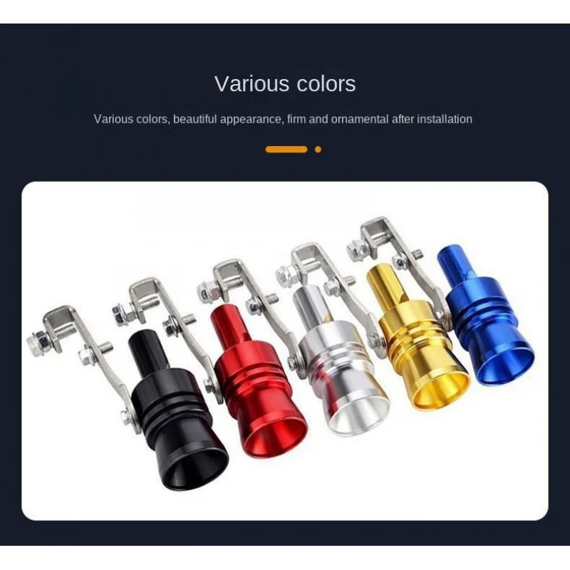 

Car Turbine Whistle Modified Exhaust Pipe Acoustic Generator Aluminum Alloy Tail Whistle Universal Sound Imitation Device Motorc