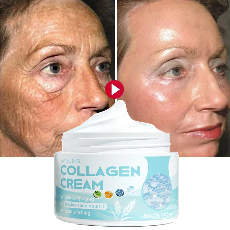 

Collagen Wrinkle Remover Face Cream Hyaluronic Acid Moisturizing Lift Firming Fade Fine Lines Whitening Korea Skin Care Products