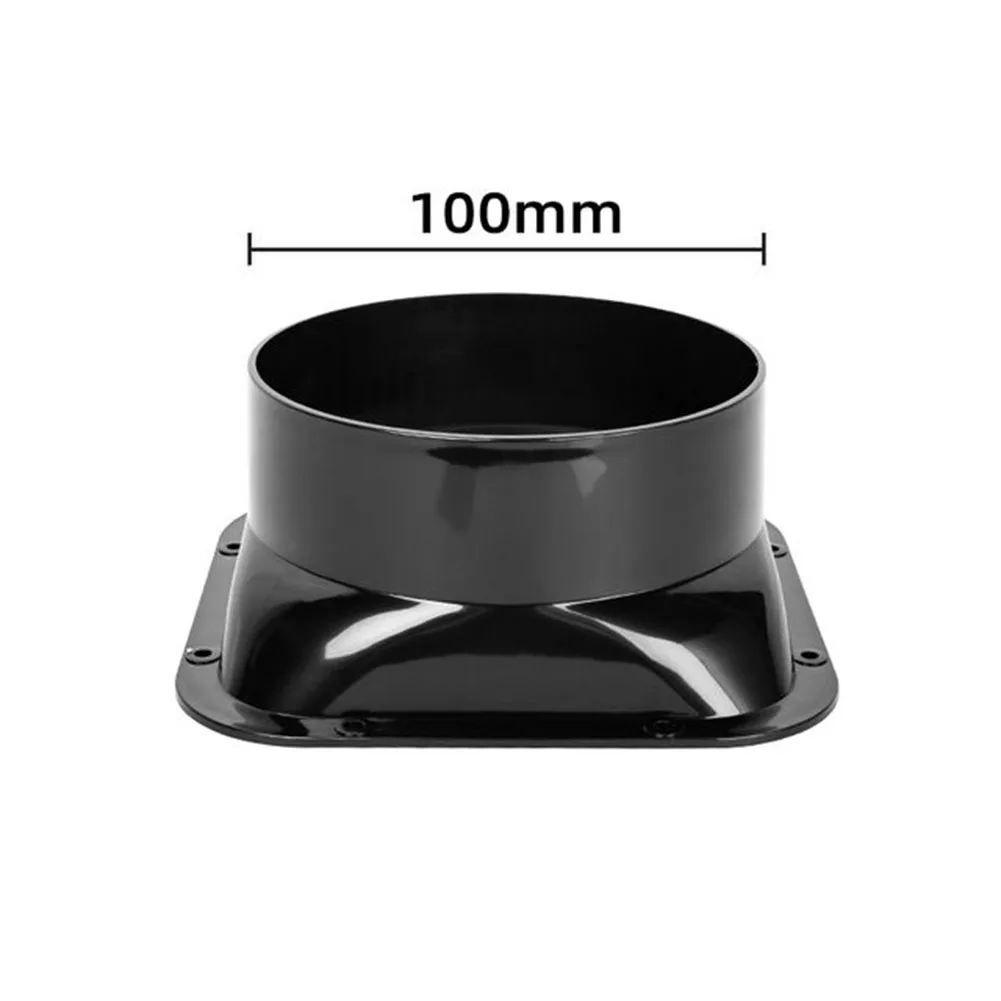 

Vents Parts Duct Connector Bathroom Kitchen ABS Plastic Black For 100-300mm Dia Hose Check Valve Square Flange