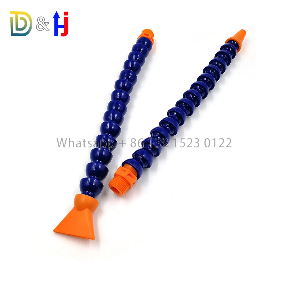 Plastic Flexible Water Oil Coolant Tube Hose With Round Flat Double Head Nozzle For CNC Milling Lathe Cooling Pipe