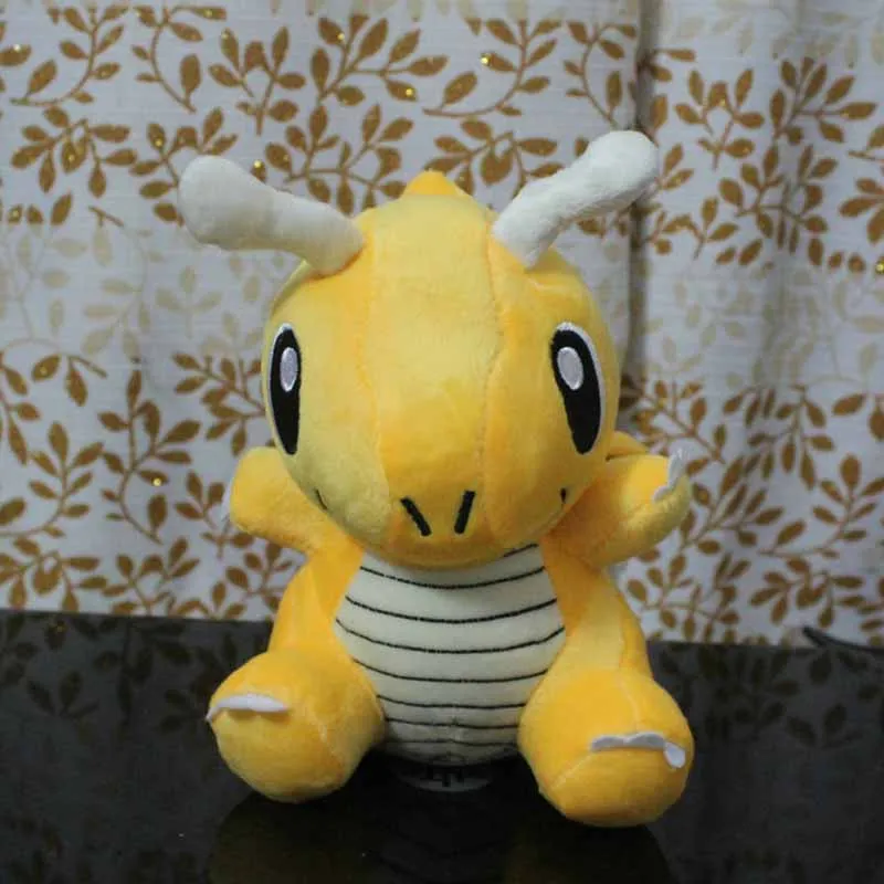 

15CM/30CM TAKARA TOMY Pokemon Dragonite Plush Toy Cartoon Animation Soft Seated Dragon Doll For Children Birthday Gift