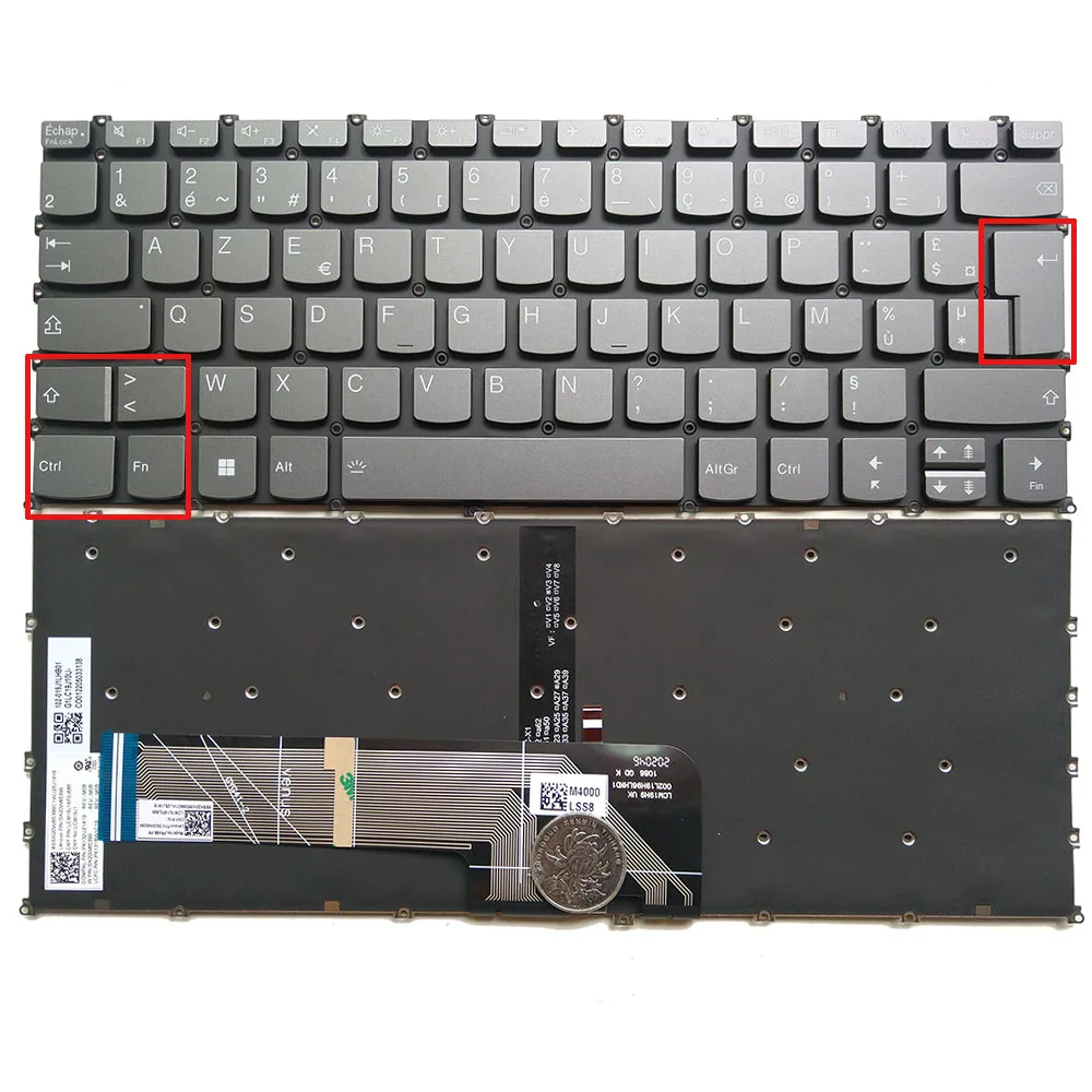 Фото Французская клавиатура с подсветкой для Lenovo Yoga Slim 7 Pro-14ARH7 7 Pro-14IAH7 7 Pro-14IAP7 7-14ARH7 7-14IAP7 82UU 82UT 82SV 82UV 82SX №1