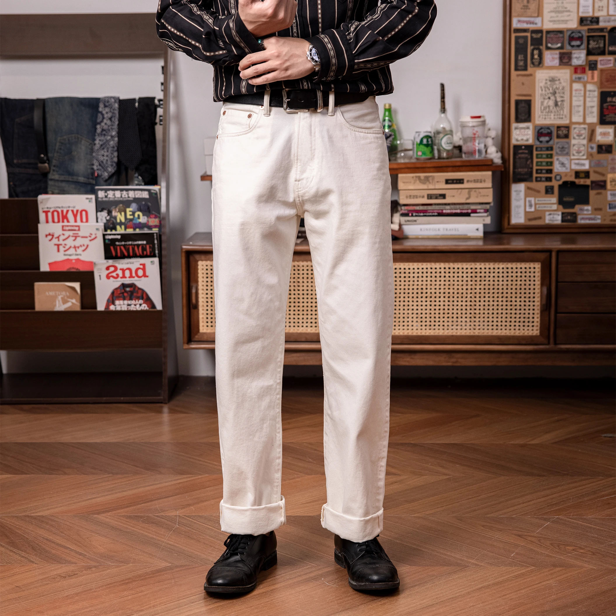 Джинсы мужские из натуральной кожи размер S - XXXL цвет в ассортименте