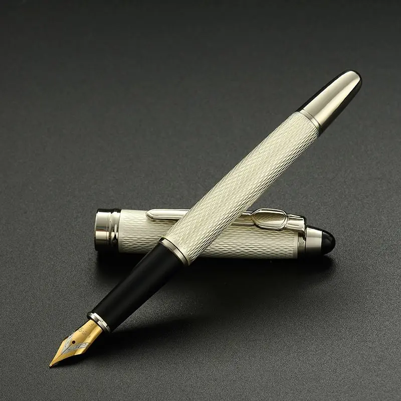 Новая металлическая перьевая ручка с рыбьей чешуей F наконечник 0 5 мм красивое