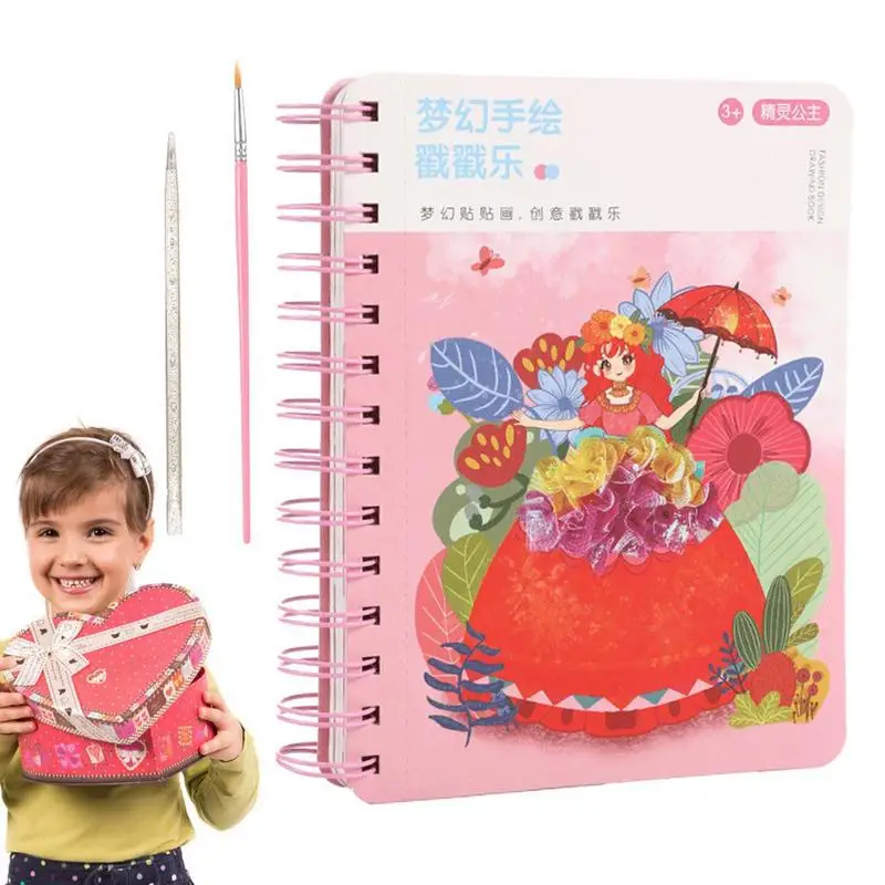 

Sticker Play Set Hand-Painted DIY Stickers Poking Fashion Book Arts And Crafts Drawing Book Reusable Sticker Books Toy For Boy