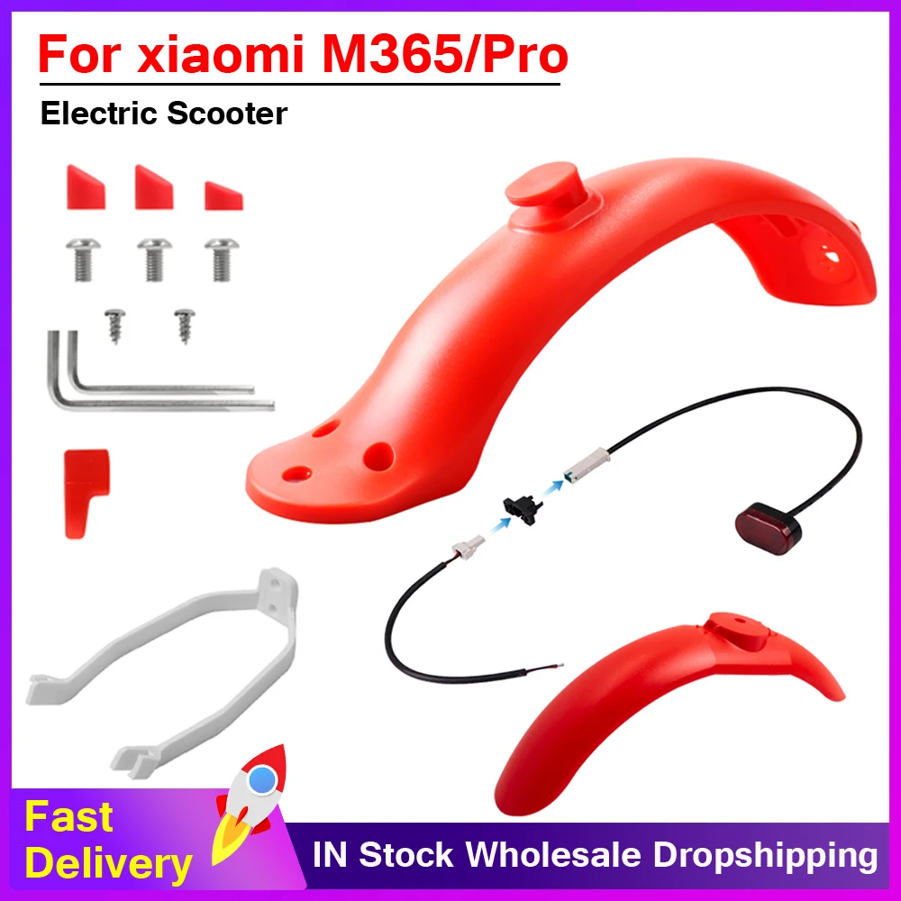 

Rear Mudguard Bracket Taillight Set Electric Scooter Fender Mudguard Skateboard Fenders Support Kit For XiaoMi M365 Pro 1S M187