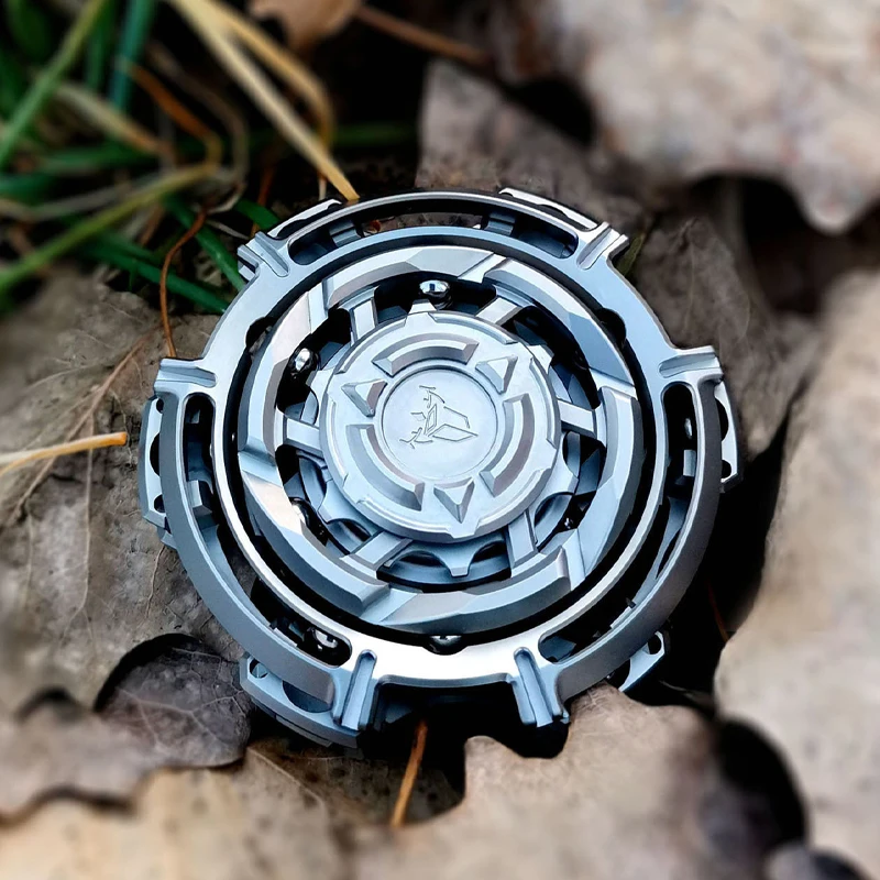 Five-axis Linkage Fidget Spinner, Secret Method EDC Decompression Toy Steel Titanium Zirconium