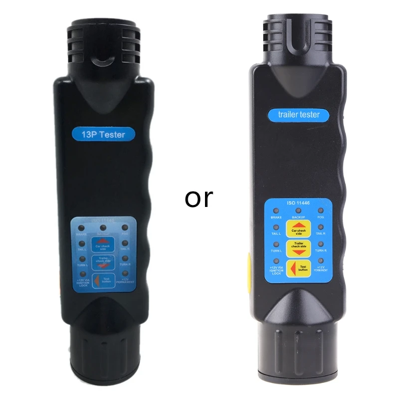Прочный 12 В 13-контактный тестер розеток для автомобиля RV грузовика прицепа