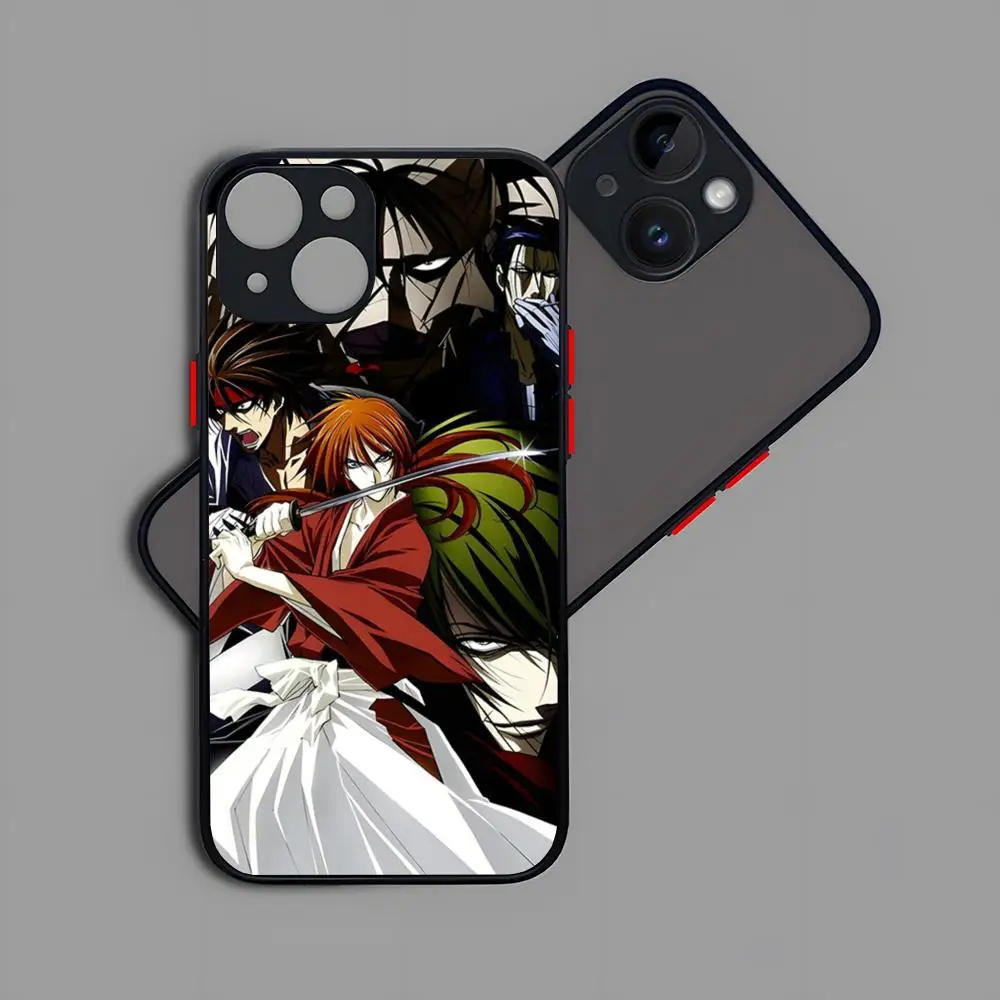 Чехол для телефона Potdemiel-Himura Kenshin матовая прозрачная задняя крышка iPhone 16 15 14 13 12 11
